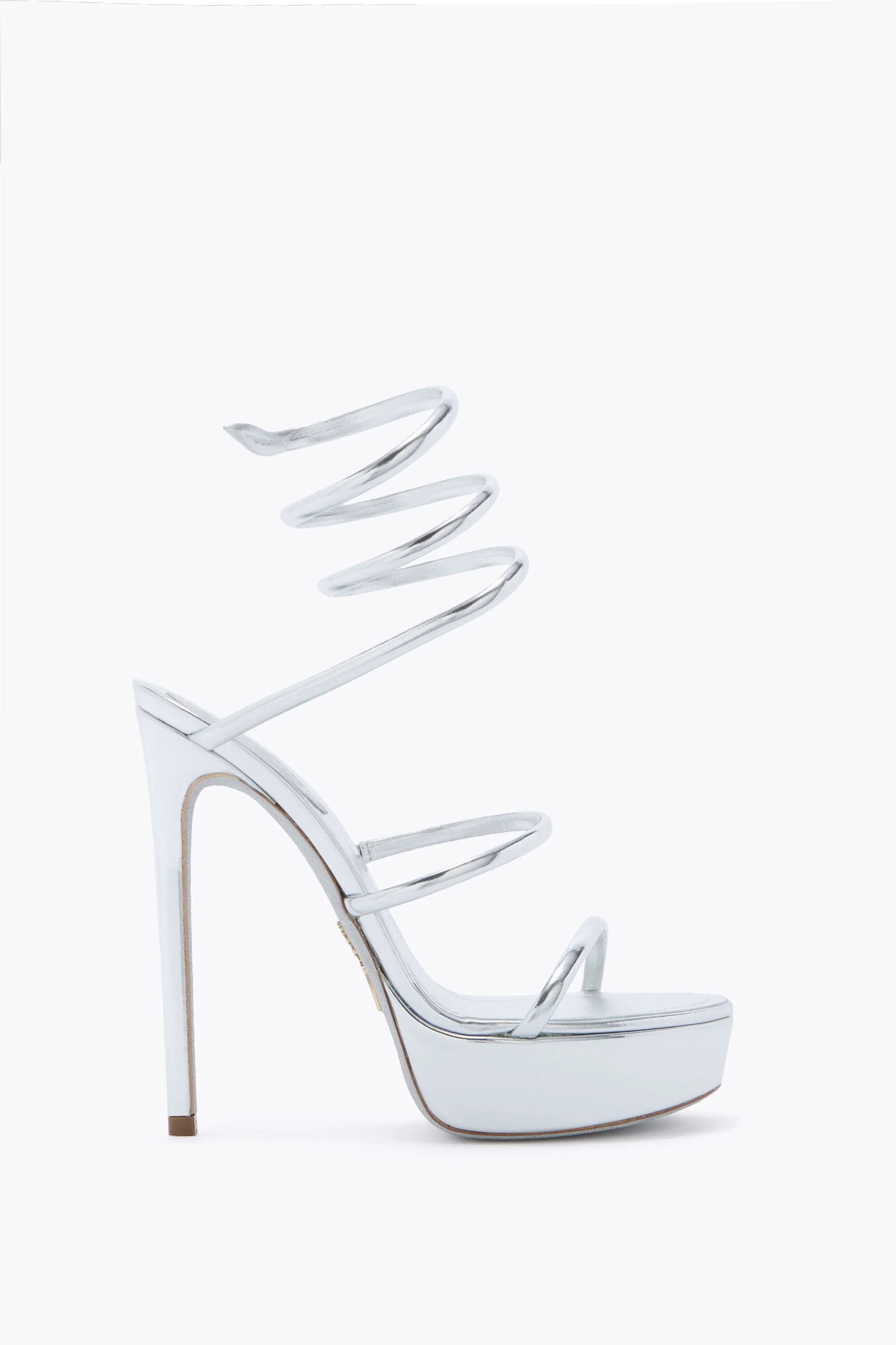 CLEO METALLIC SILVER PLATFORM SANDAL 130 - 1
