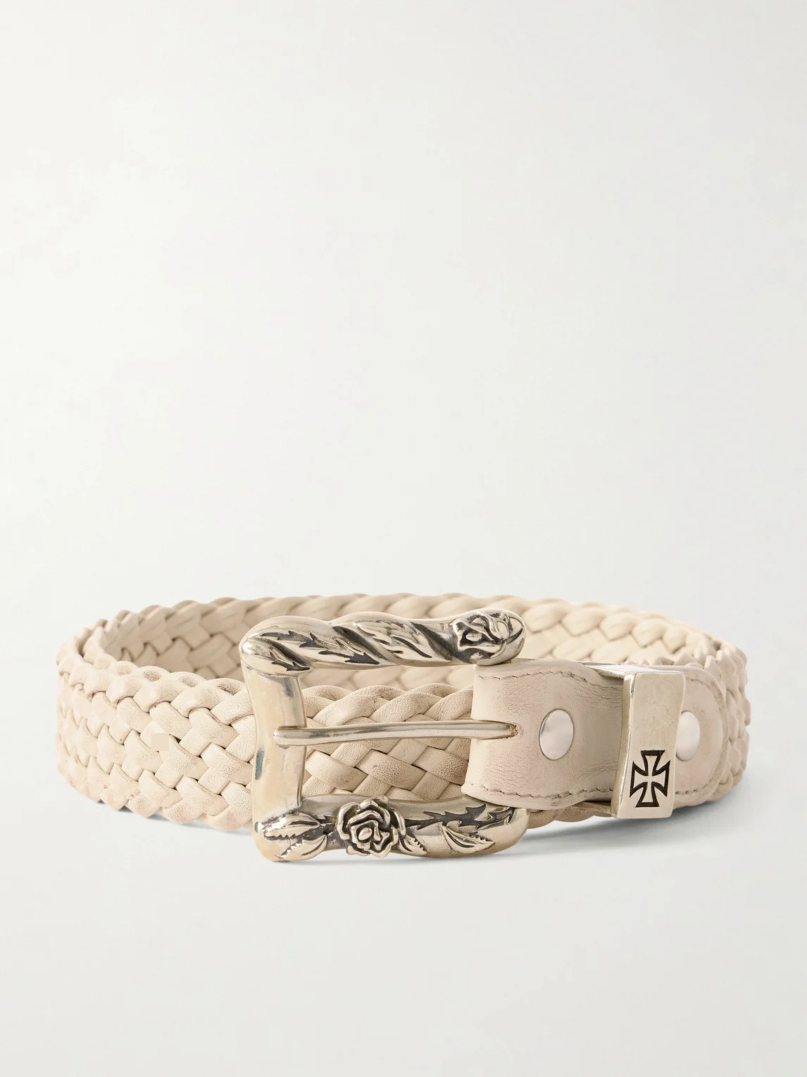 3cm Braided Leather Belt - 1