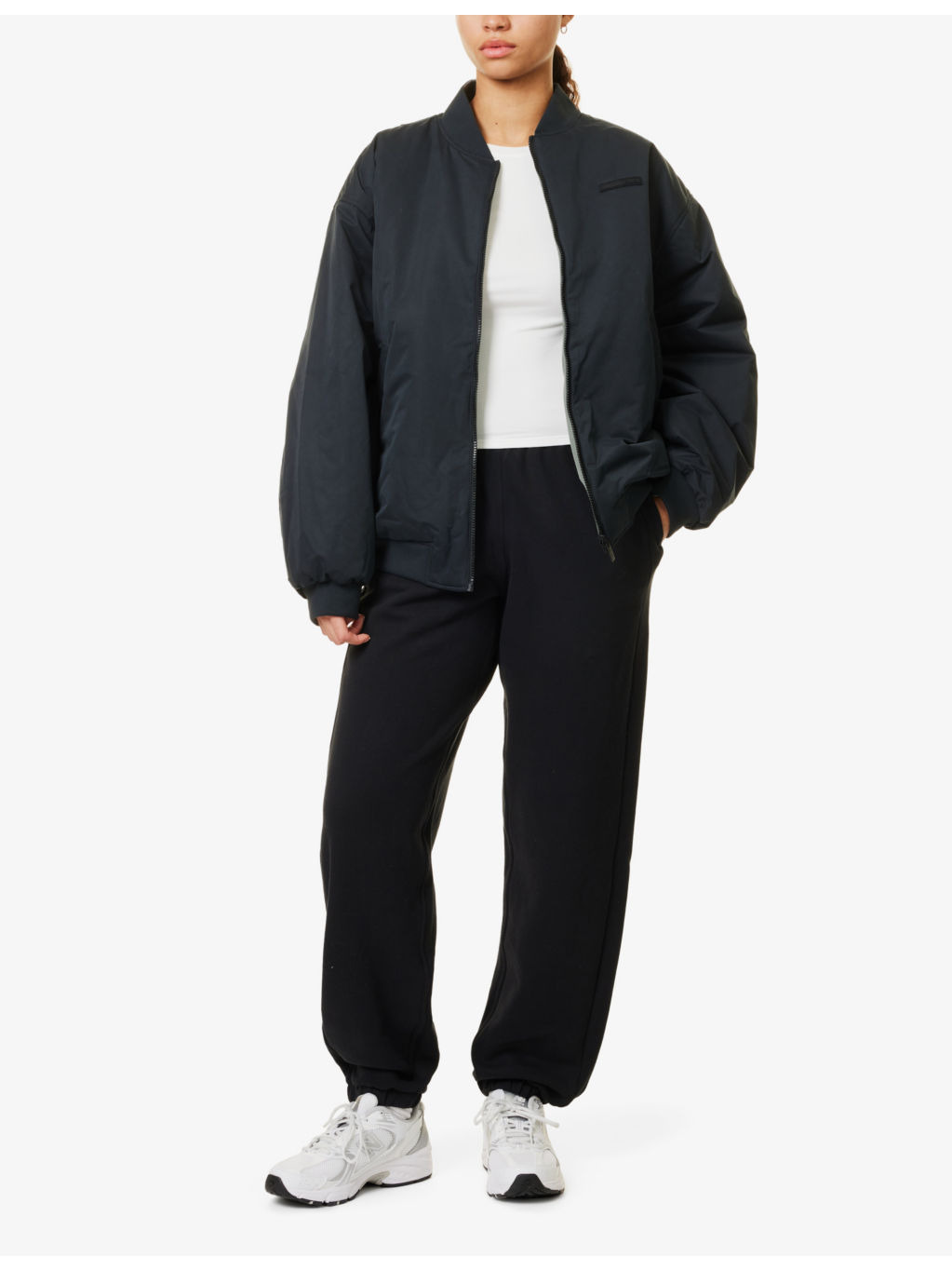 Tapered-Leg Cotton-Blend Jogging Bottoms - 2