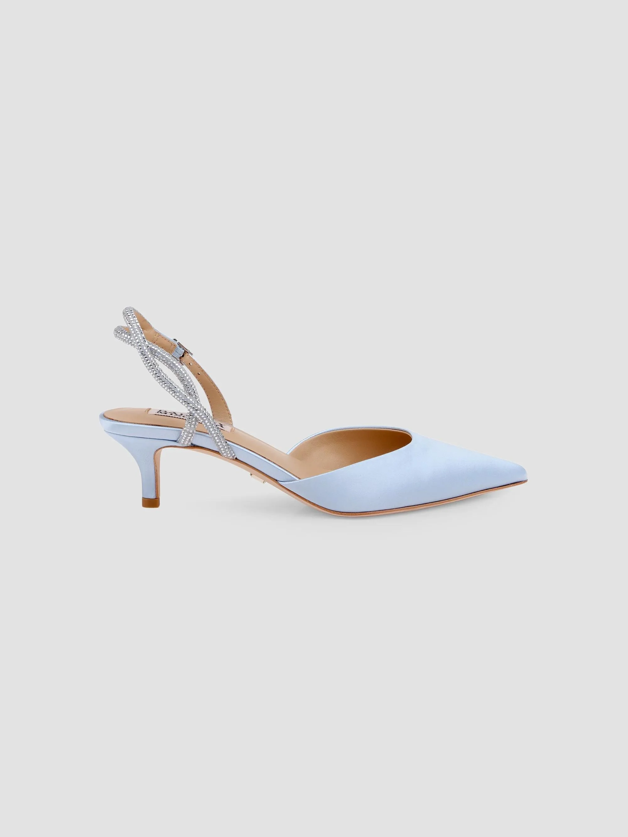 Women's Yulianna 45MM Satin Slingback Pumps - Blue Satin - 1