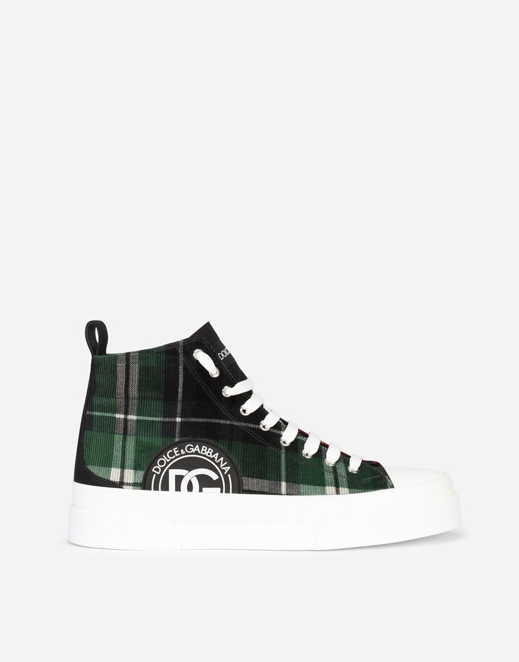 Two-tone tartan Portofino Light mid-top sneakers - 1