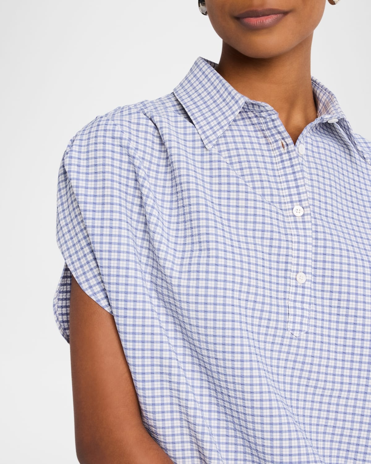 Ruby Draped Plaid Shirt - 5