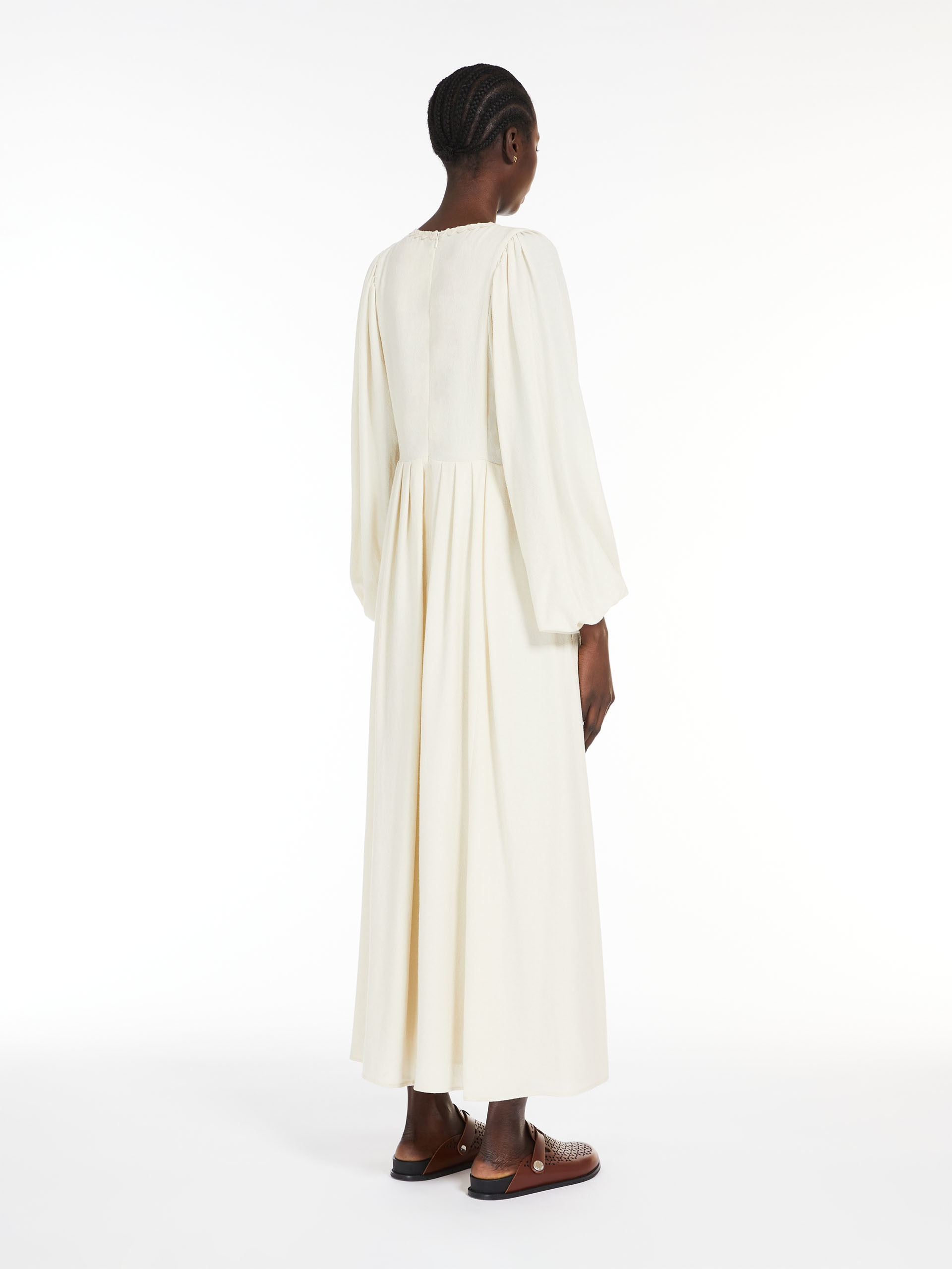 FRANCIS Viscose and wool canvas dress - 4