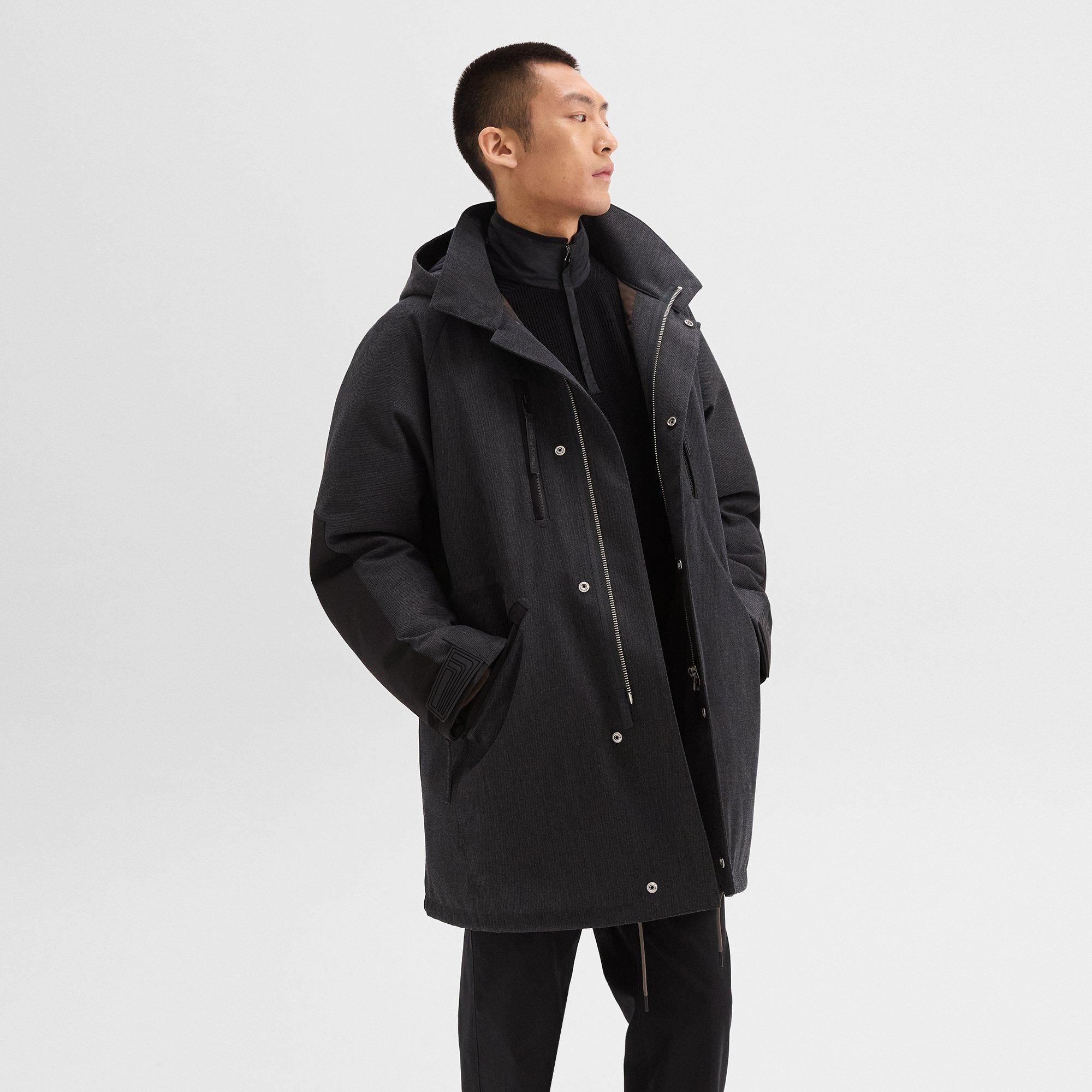 Hooded Parka in Wool-Blend Twill - 3