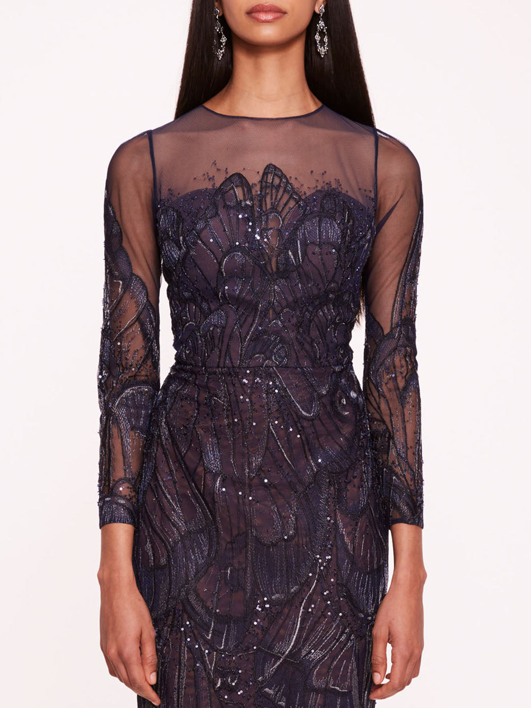 WINGED SYMPHONY MIDI DRESS - 4