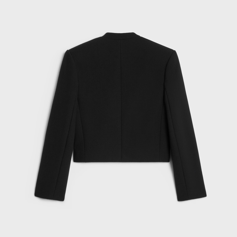 CELINE jacket in satin-lined double faced wool crepe outlook