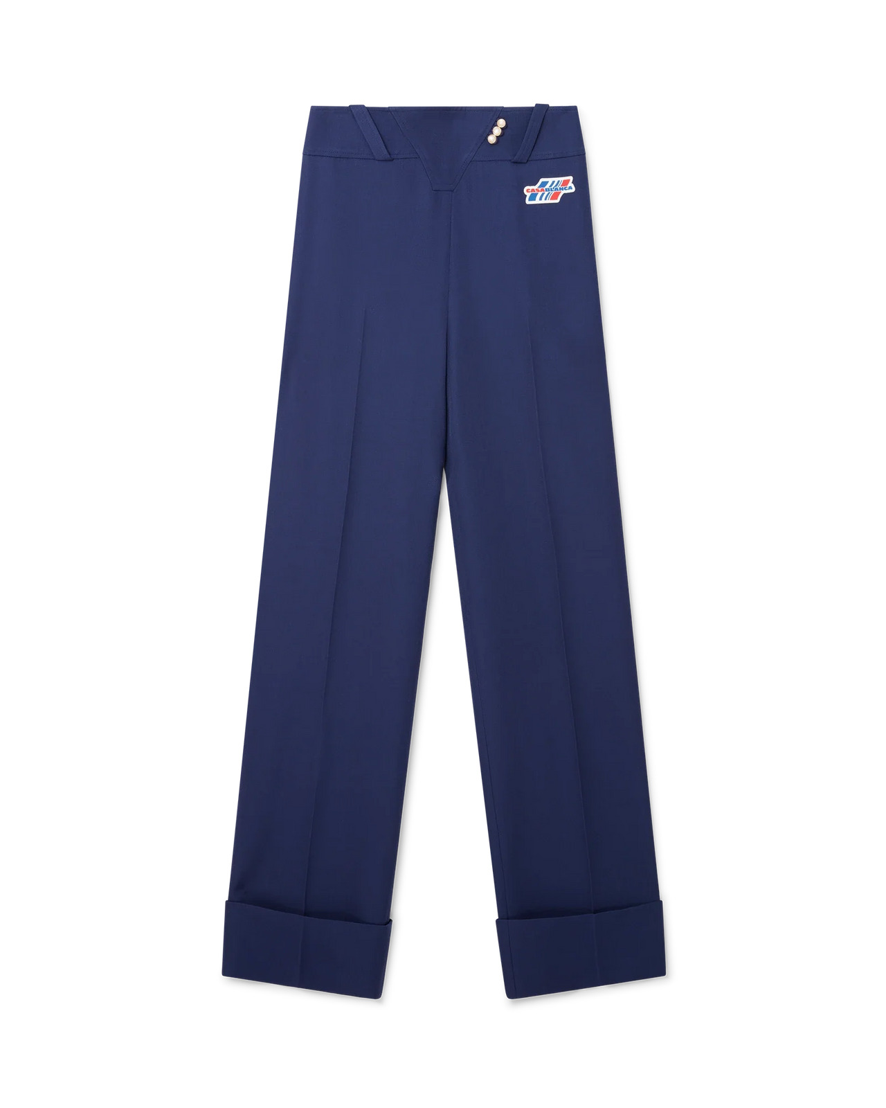 Navy Waist Panel Trousers - 1