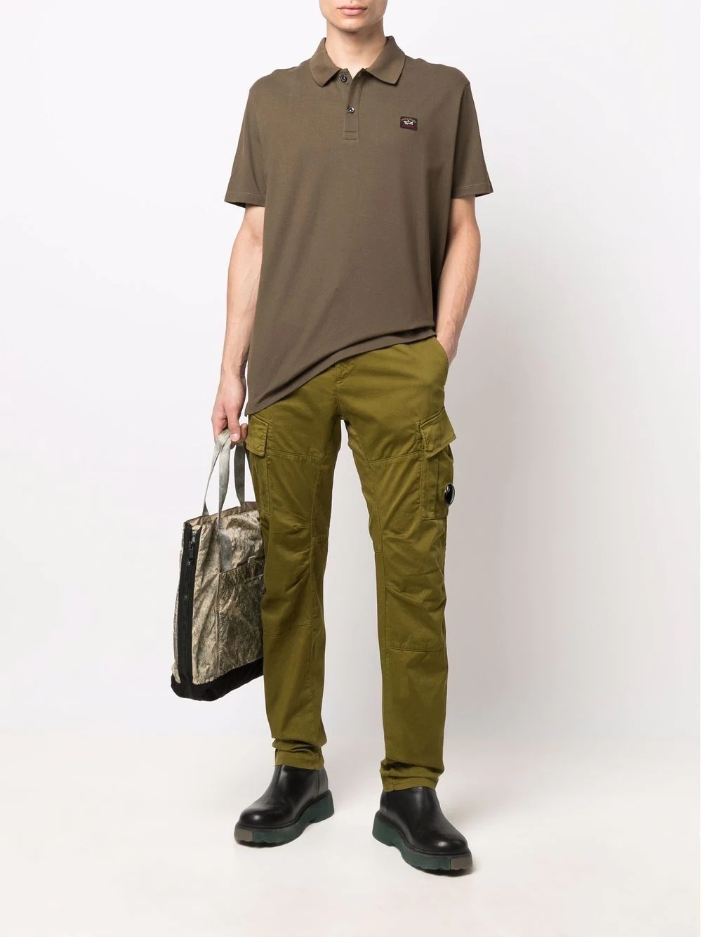 Lens-detail cargo trousers - 2