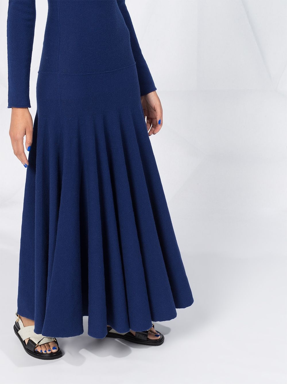 pleated long dress - 3