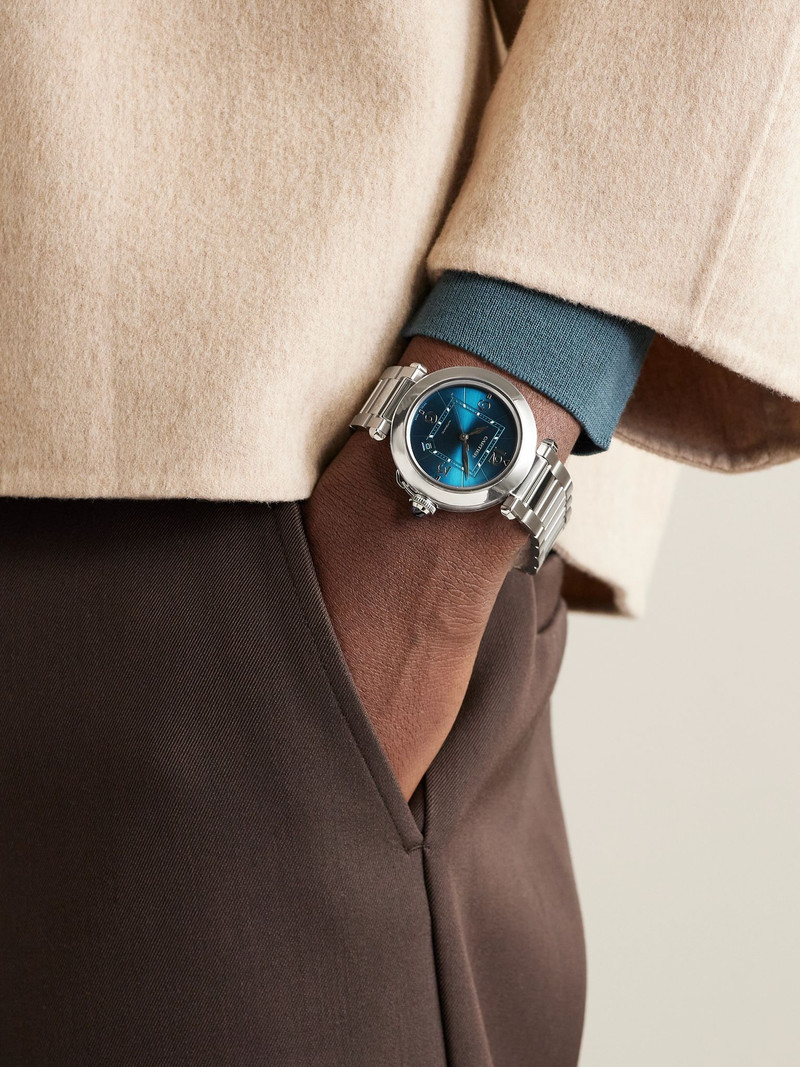 Cartier Pasha de Cartier Automatic 41mm Stainless Steel and Leather Watch, Ref. No. CRWSPA0038 Navy outlook