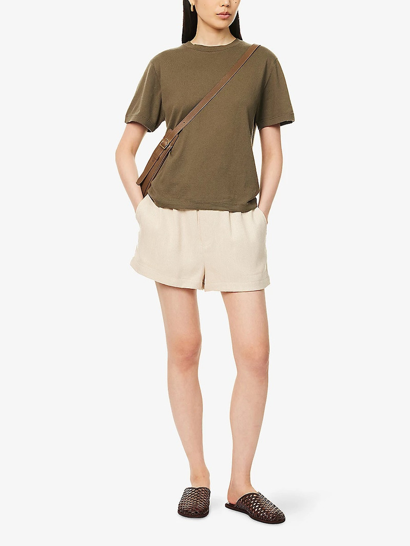 extreme cashmere Cuba Round-Neck Cotton and Cashmere-Blend Knitted T-Shirt outlook