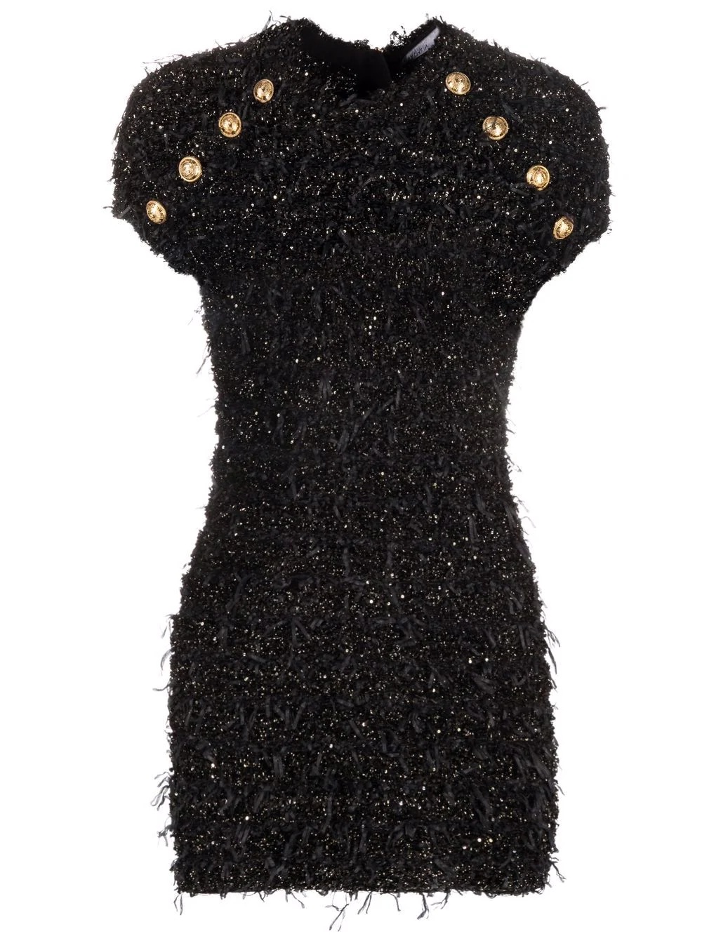 sequin-embellished tweed mini dress - 1
