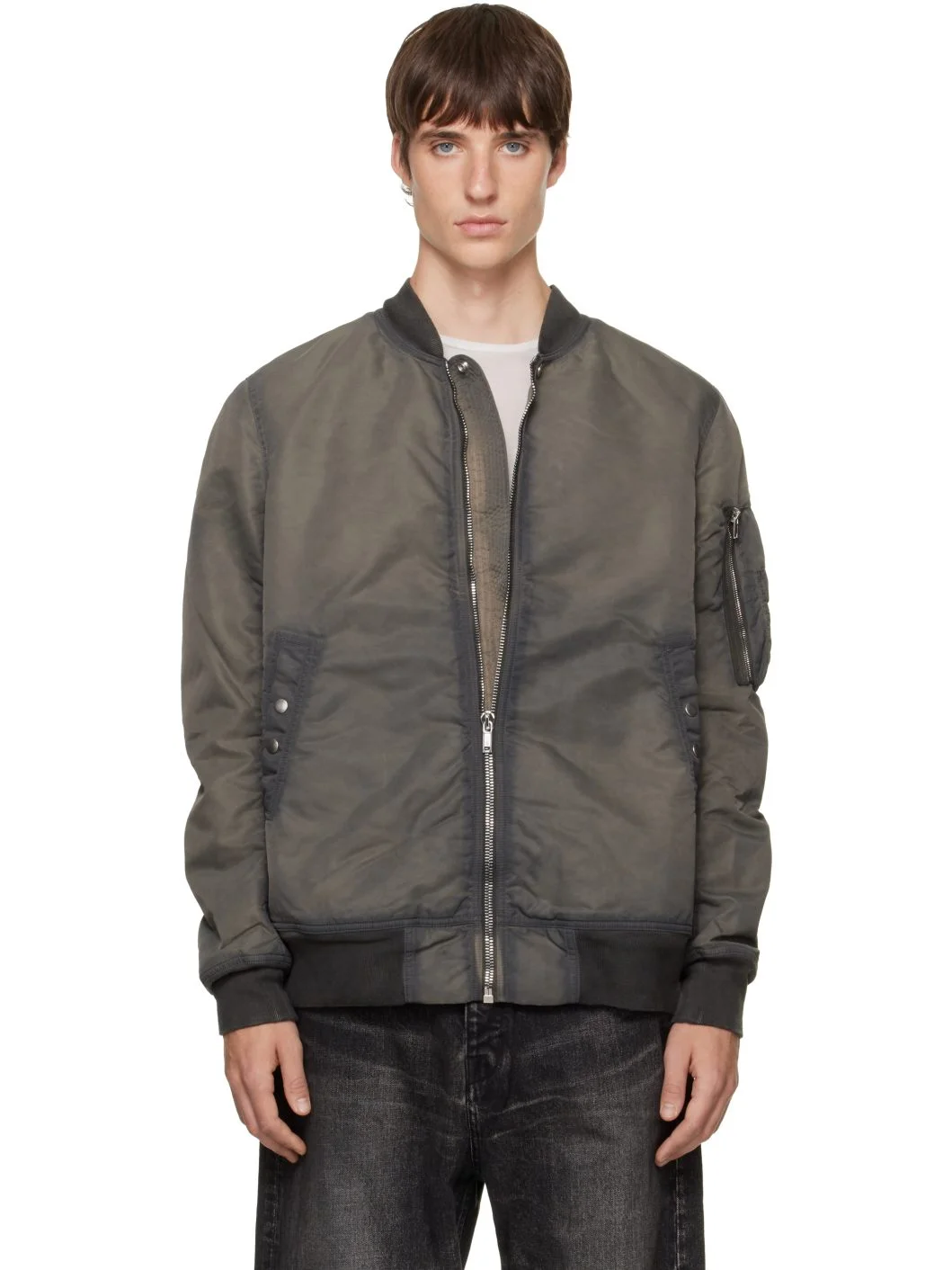 Gray Tower Classic Flight Jacket - 1