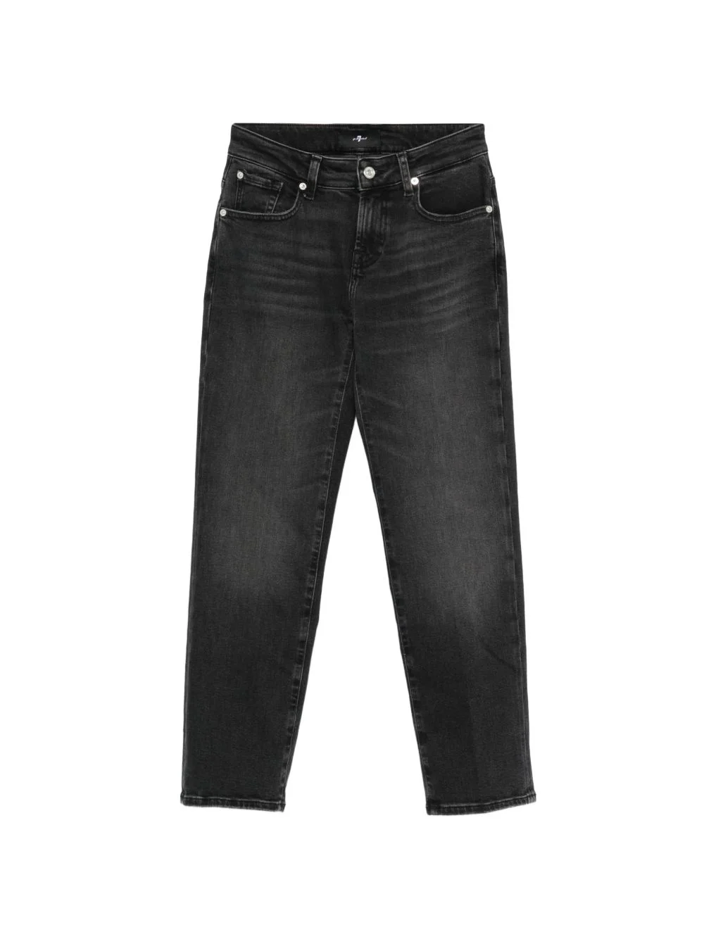 faded-effect cropped jeans - 1