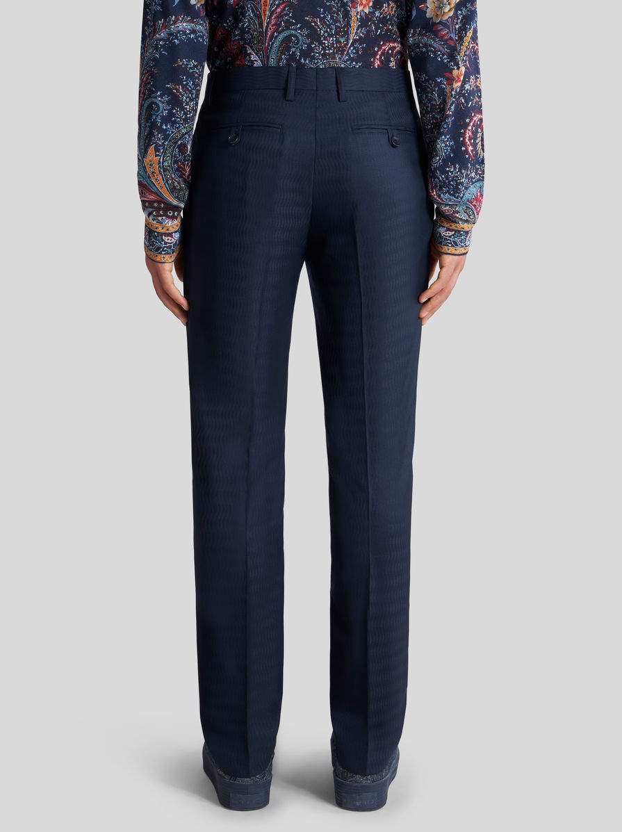 WOOL JACQUARD TROUSERS - 5