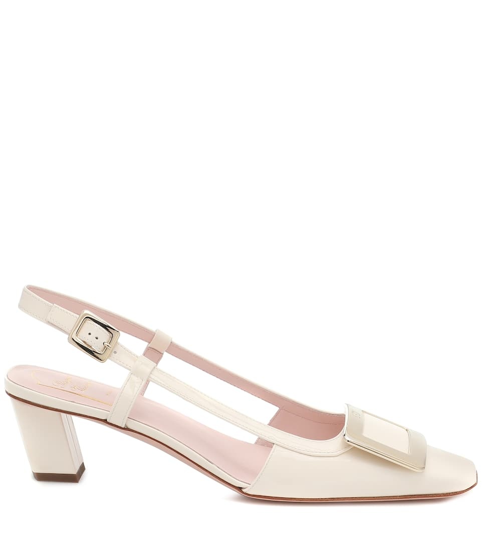Belle Vivier 45 patent leather slingback pumps - 4