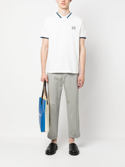 KENZO logo-patch cropped chinos outlook