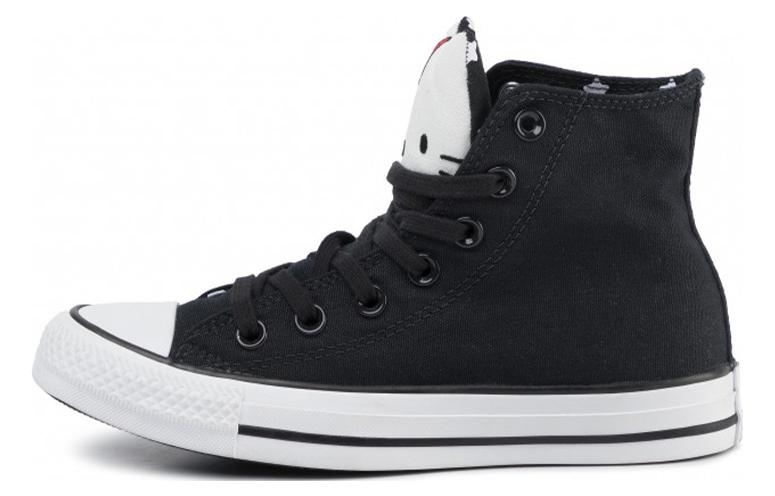 (WMNS) Converse Chuck Taylor All Star Hi x Hello Kitty 'Black' 163910C - 2