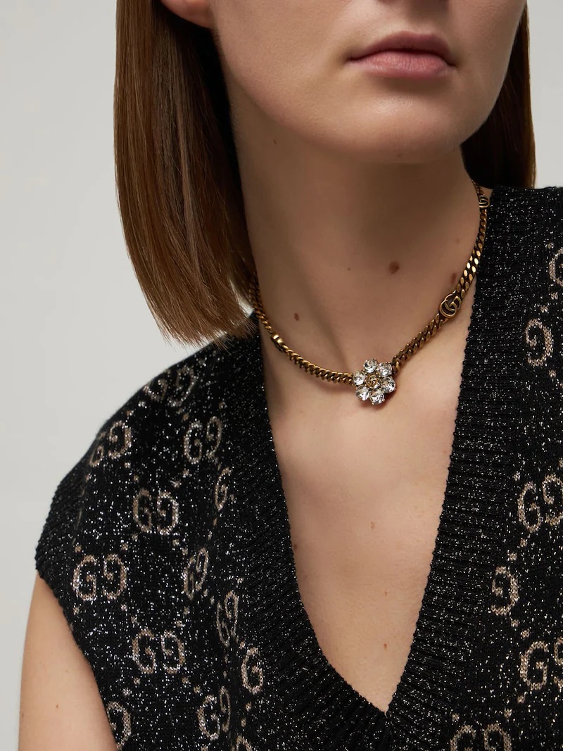 GG MARMONT CHOKER W/ CRYSTAL - 2