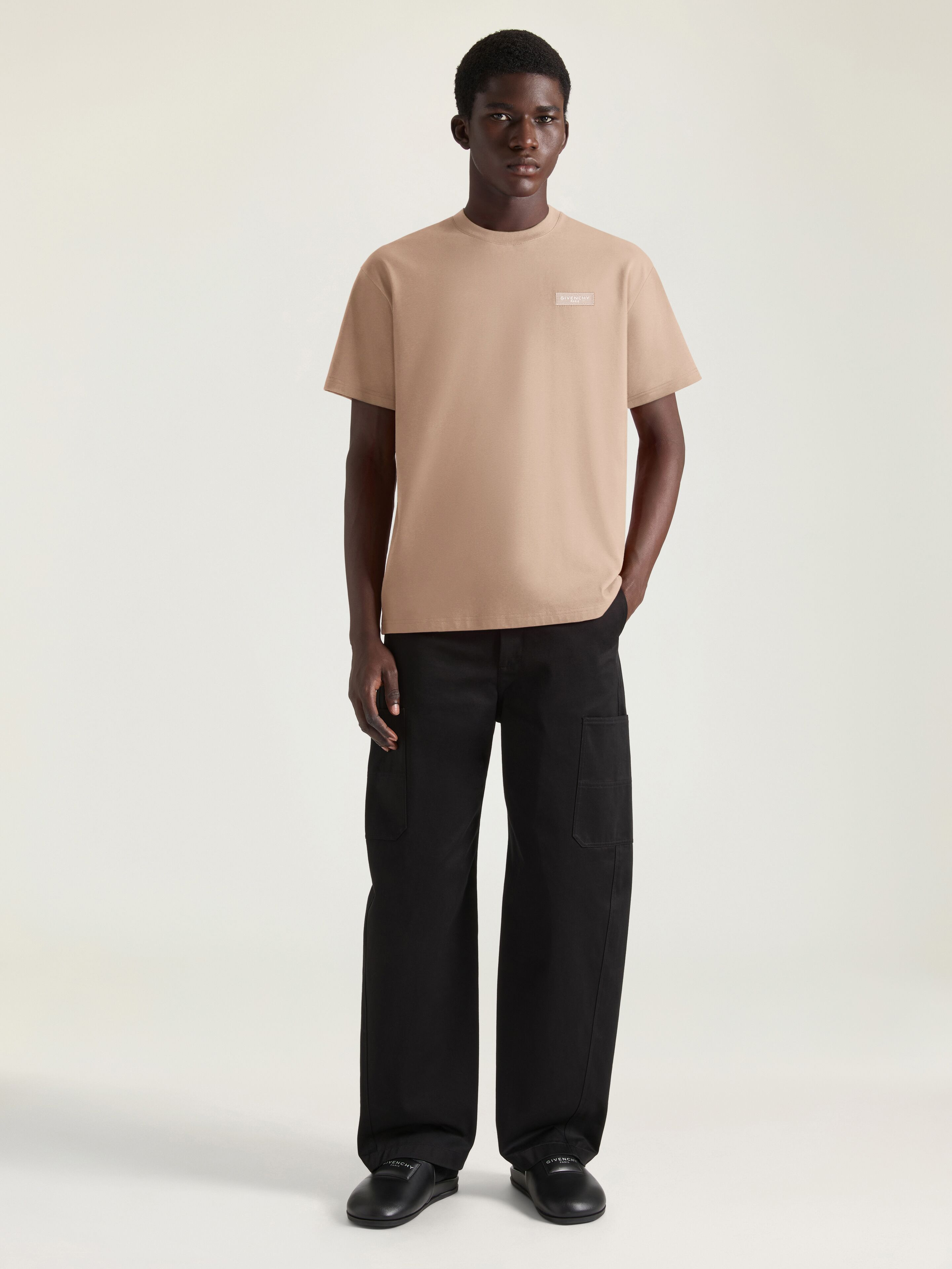 T-SHIRT IN COTTON WITH GIVENCHY PARIS GROS GRAIN - 2