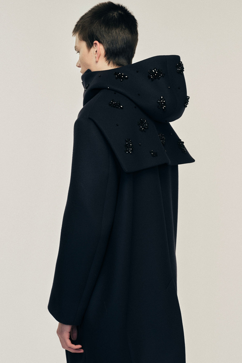 Embellished Back Flap Cocoon Duffle Coat 4
