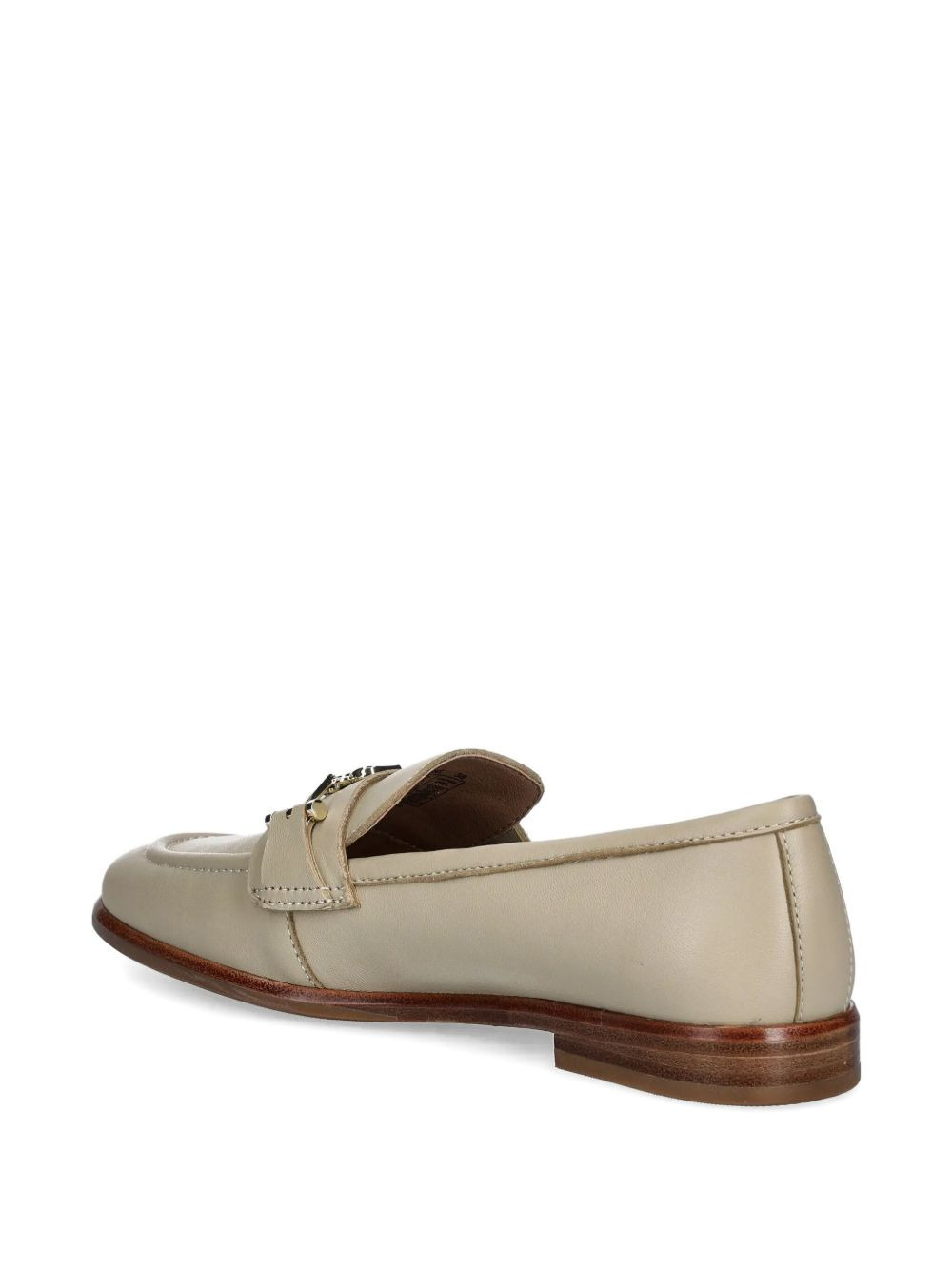 leather bar-buckle loafers - 4