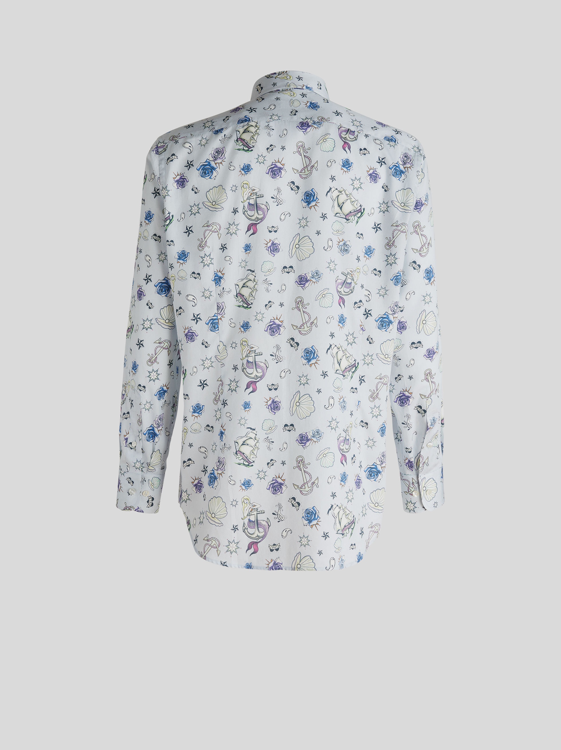 OLD SCHOOL TATTOO PRINT SHIRT - 5