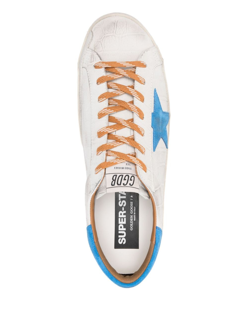 crocodile-effect star low-top sneakers - 4