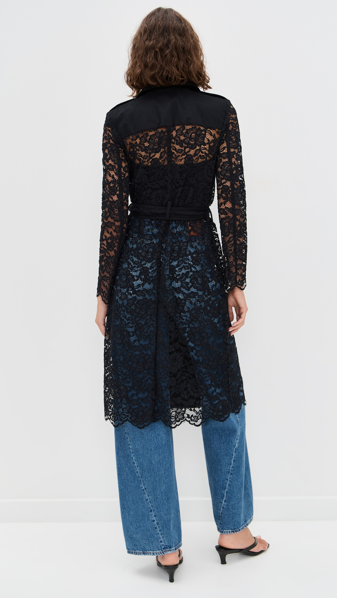 Amata Lace Trench Coat - 2