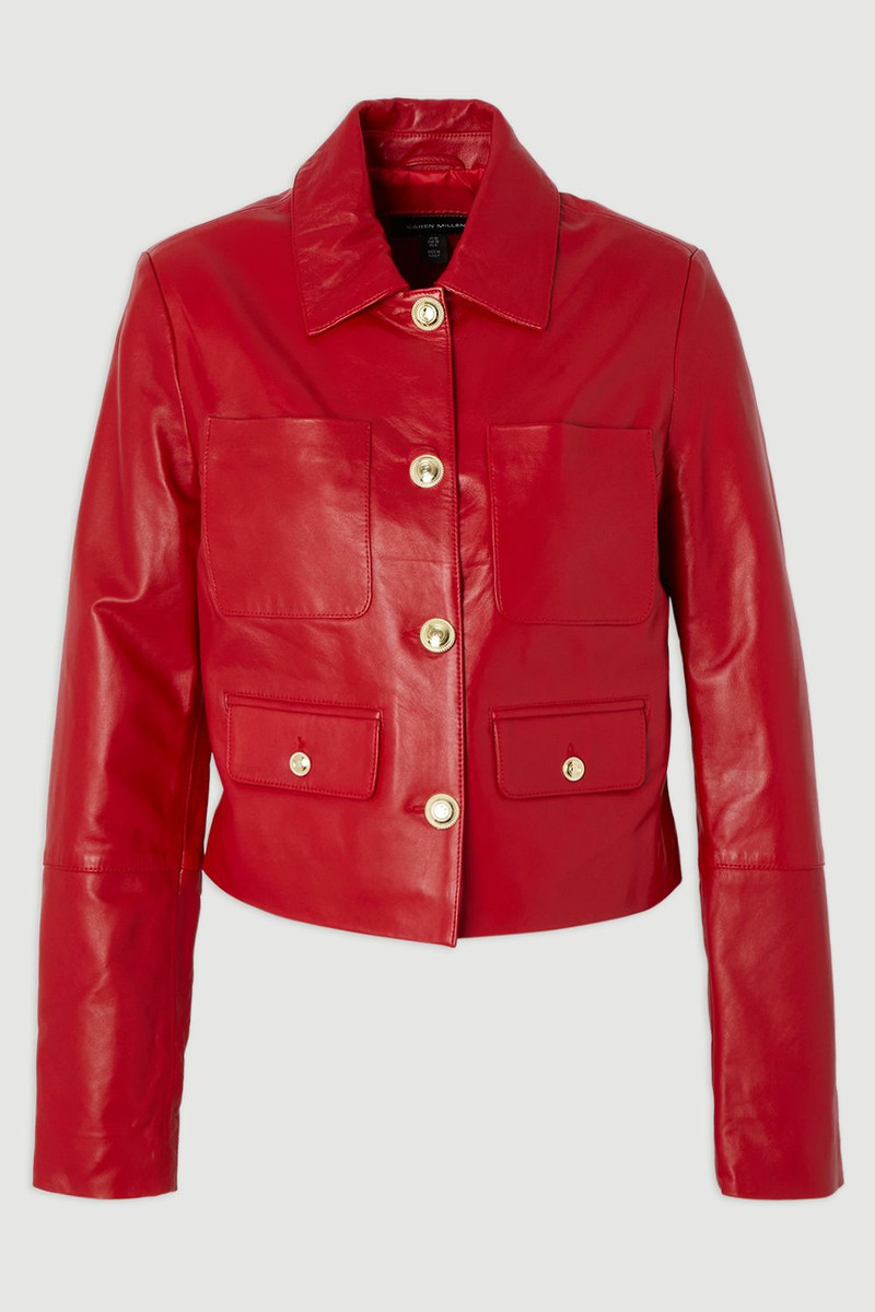 Leather Pocket Tailored Jacket 4