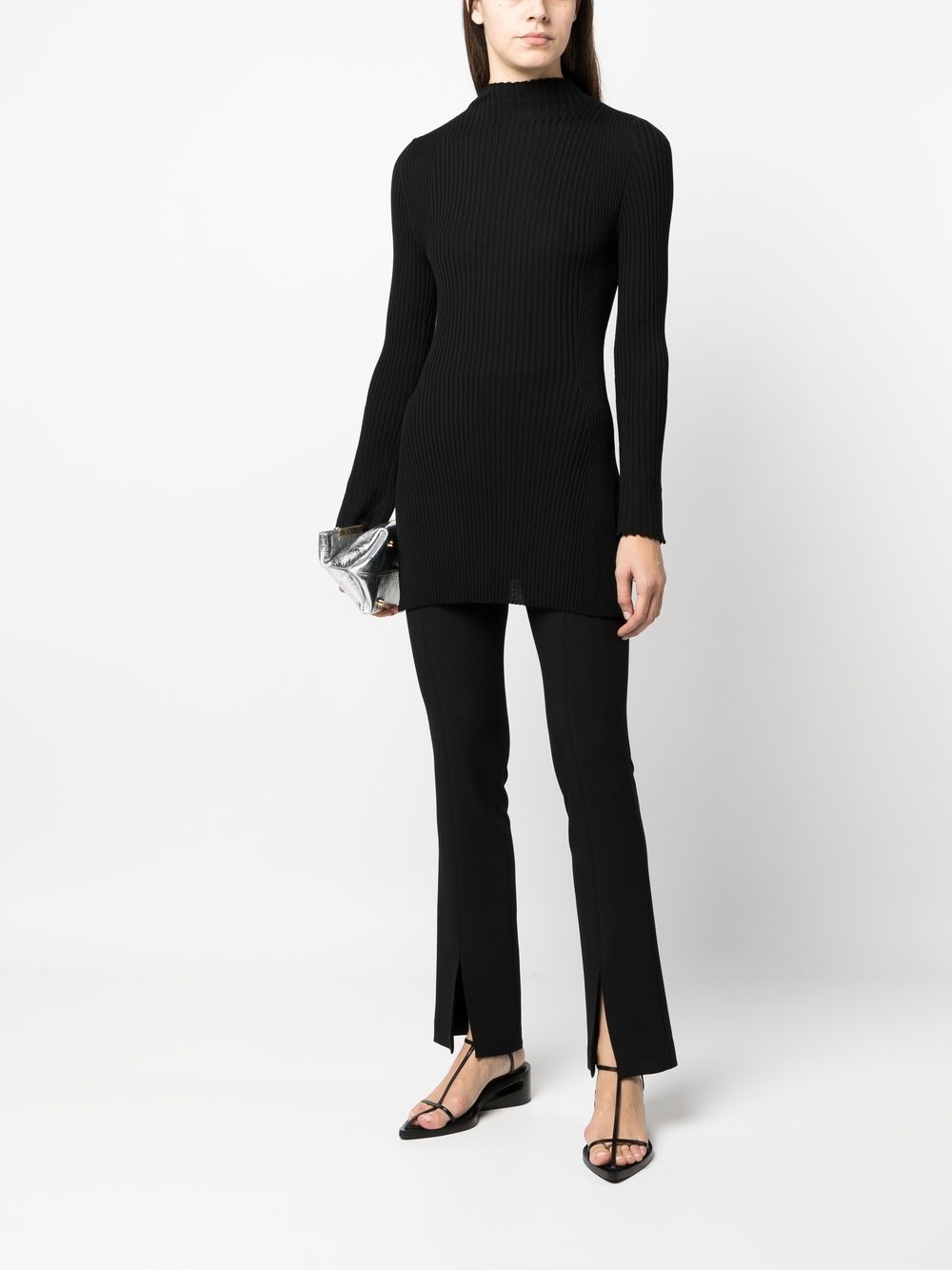 ribbed-knit merino top - 2