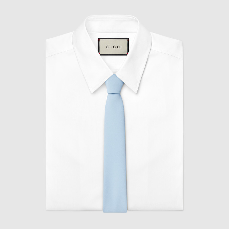 GUCCI Crepe-effect silk blend tie outlook