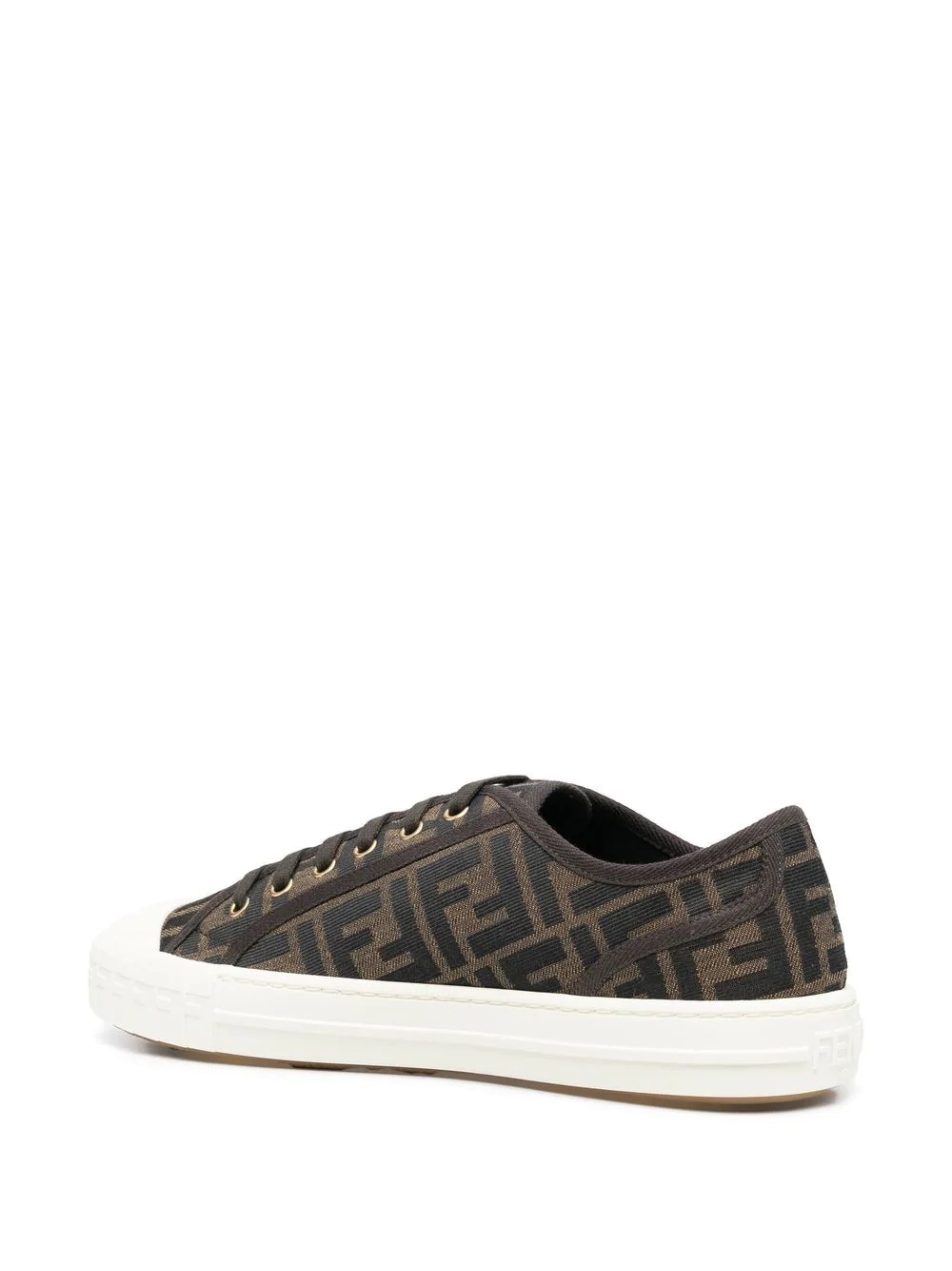 jacquard-logo low-top sneakers - 3