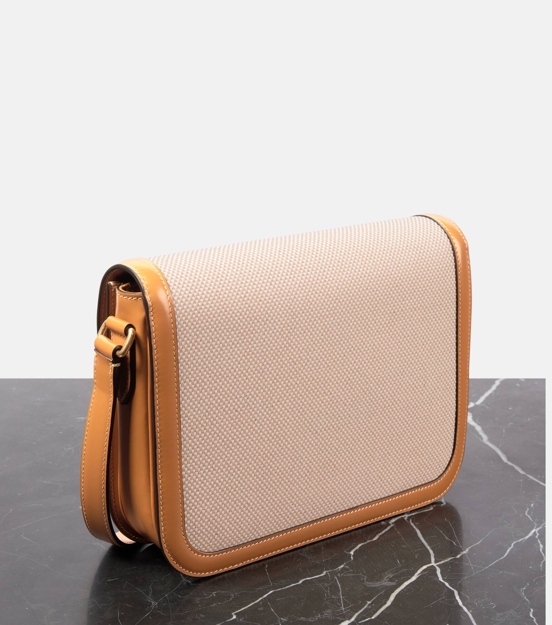 9to5 VLogo Signature canvas shoulder bag - 4