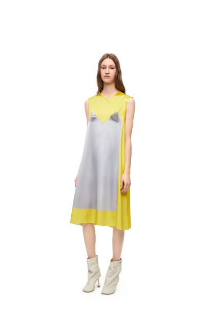Loewe A-line dress in technical satin outlook