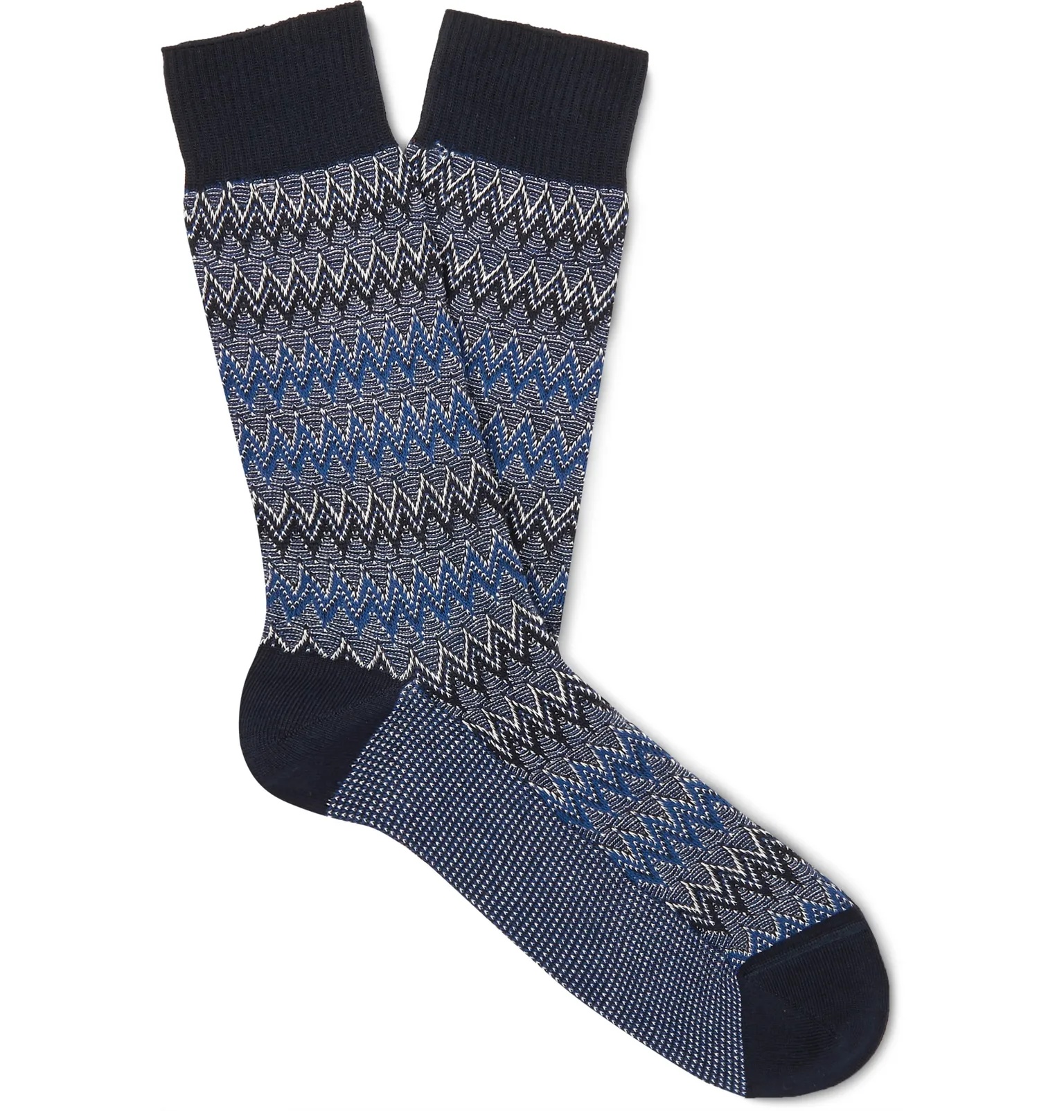 Crochet-Knit Cotton-Blend Socks - 3