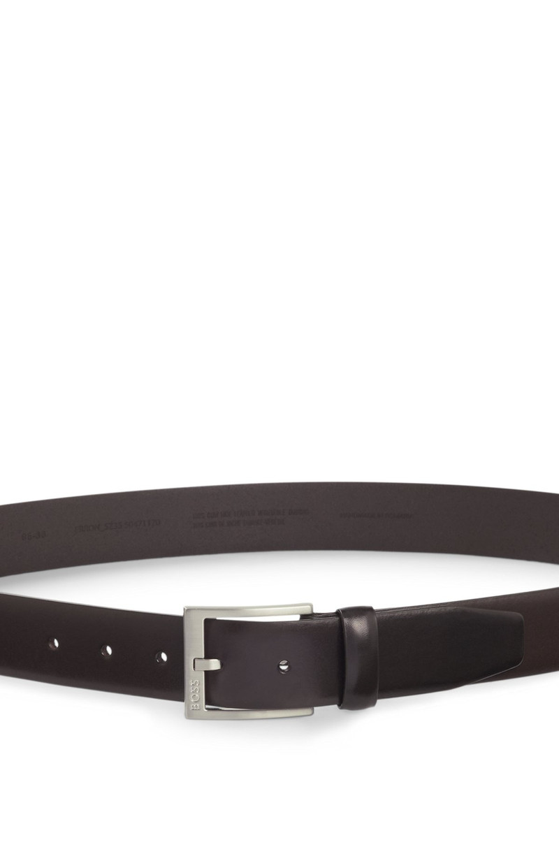 ITALIAN-LEATHER BELT WITH SILVER-TONED BUCKLE 4