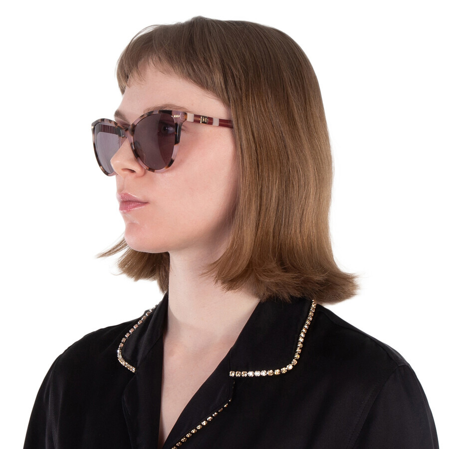 Carolina Herrera Brown Oval Ladies Sunglasses HER 0107/S 00T4/IR 57 - 2