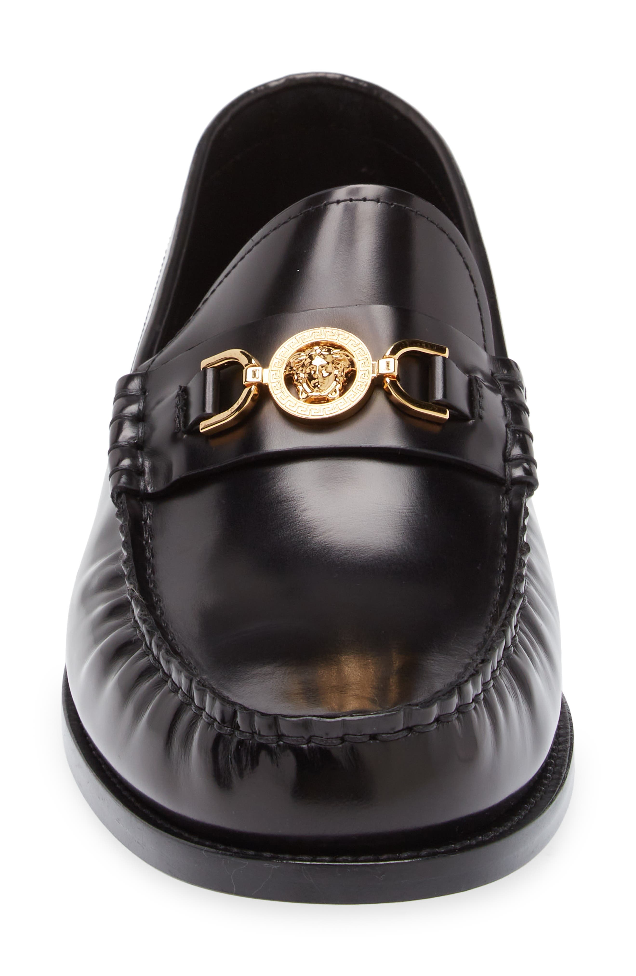 Medusa '95 Loafer in 1B00V-Black- Gold - 4