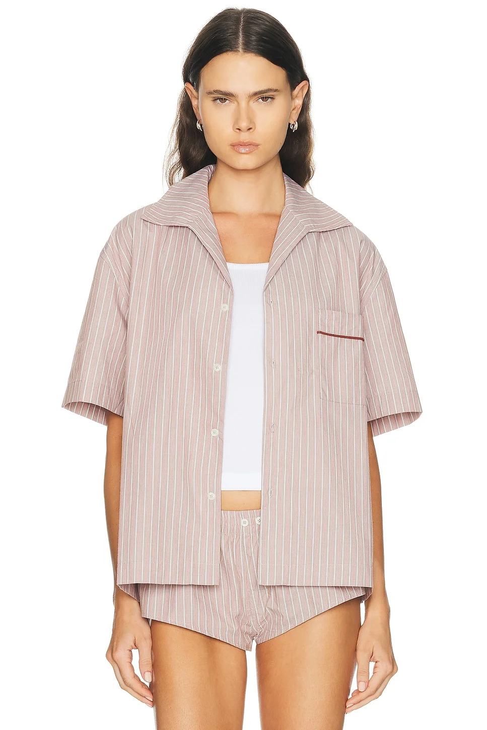 Short Sleeve Pajama Shirt - 1