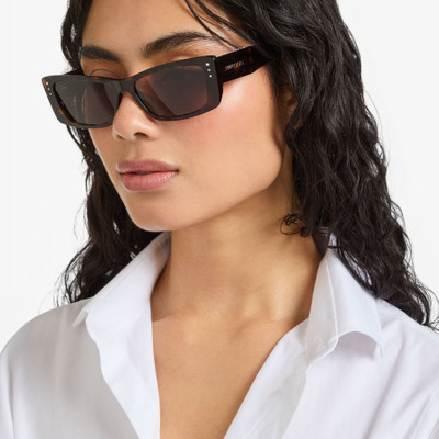 JIMMY CHOO Lexy
Brown Havana Rectangular Sunglasses with Crystals outlook