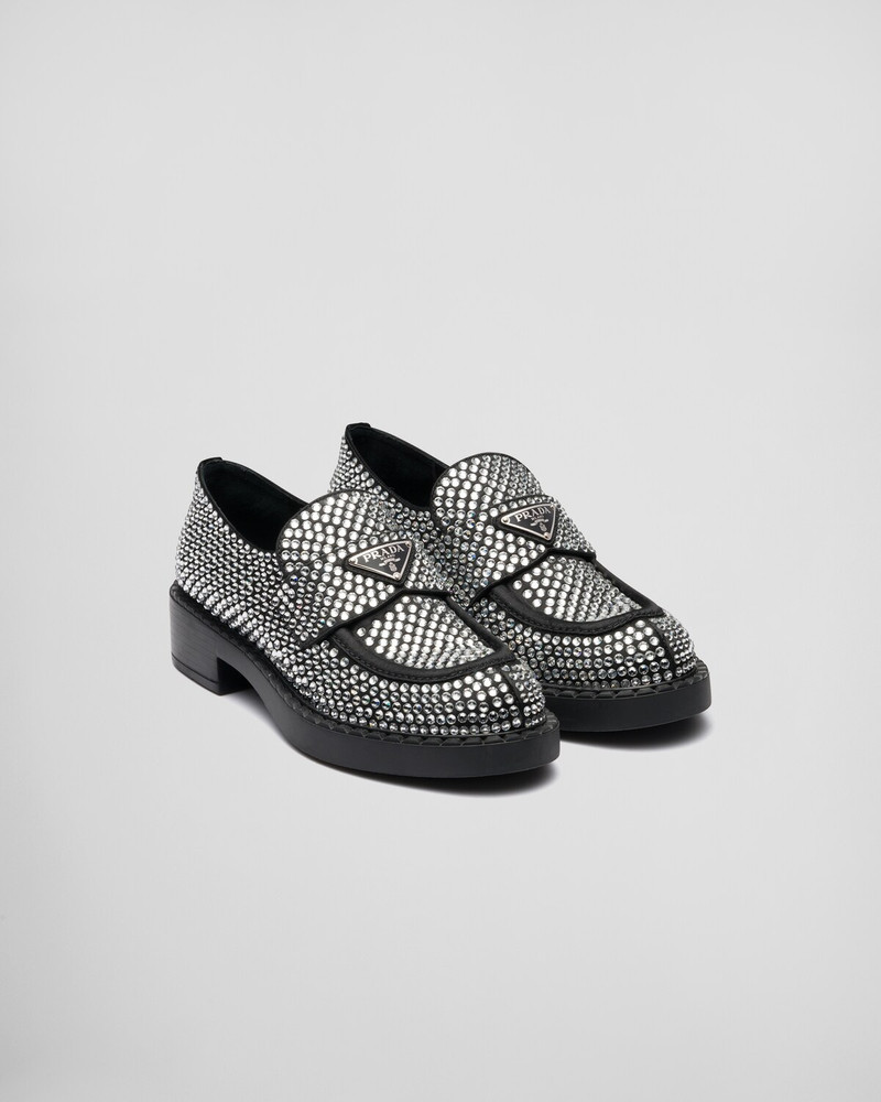 Prada Satin loafers with crystals outlook