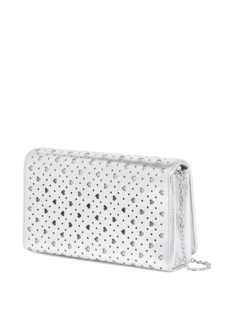 Moschino heart-cutout clutch bag outlook