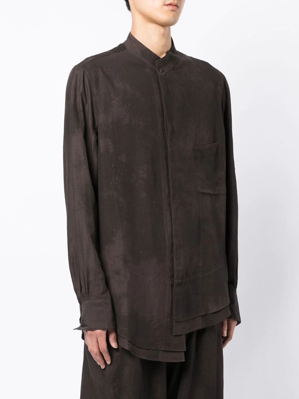 asymmetric long-sleeve shirt - 3