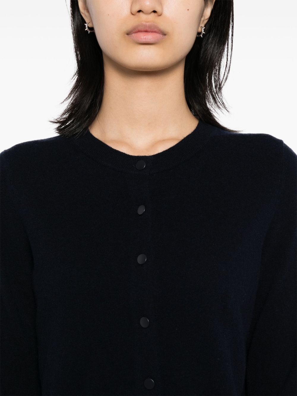 tipped half moon cardigan - 5