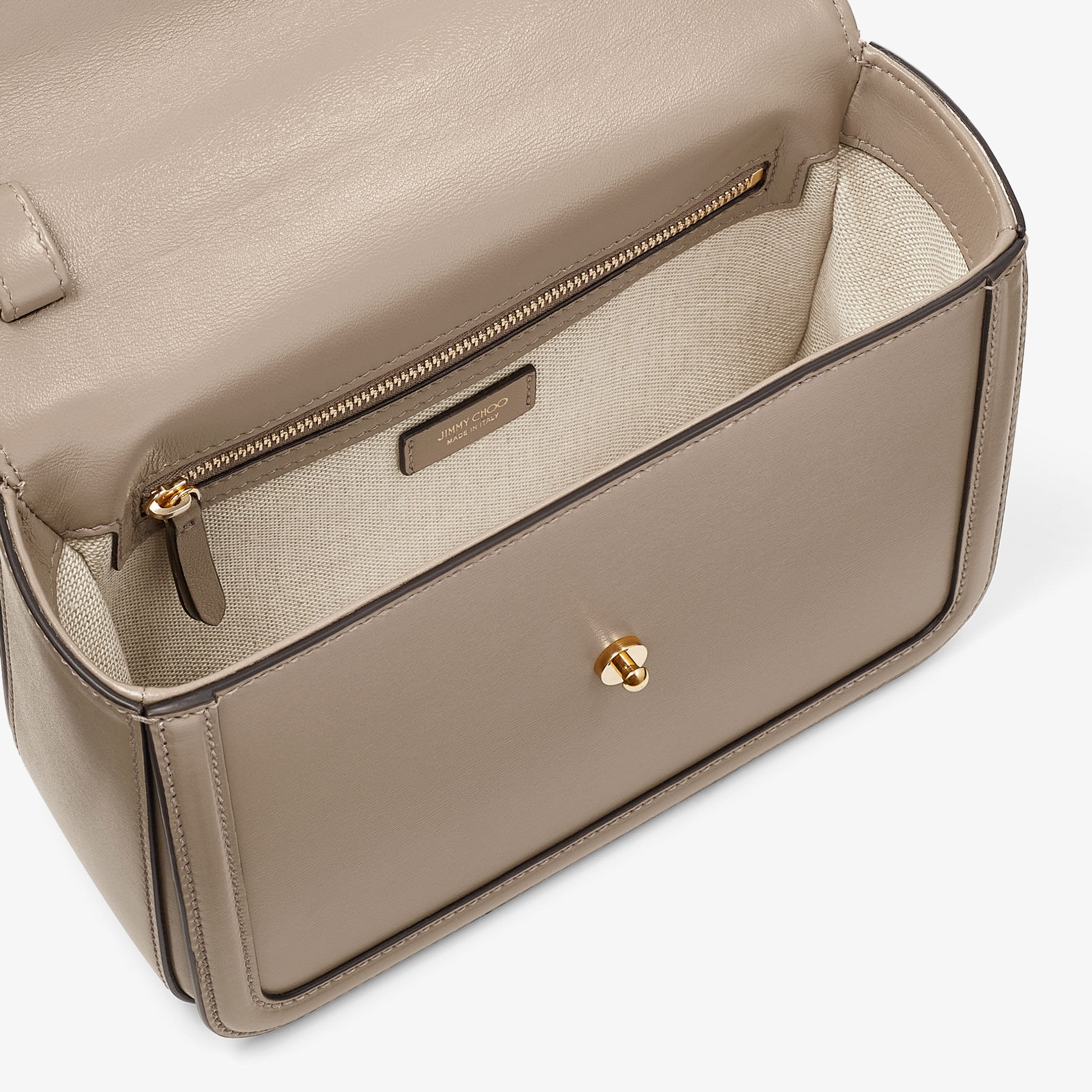 Diamond Tophandle
Taupe Box Calf Leather Top Handle Bag - 7