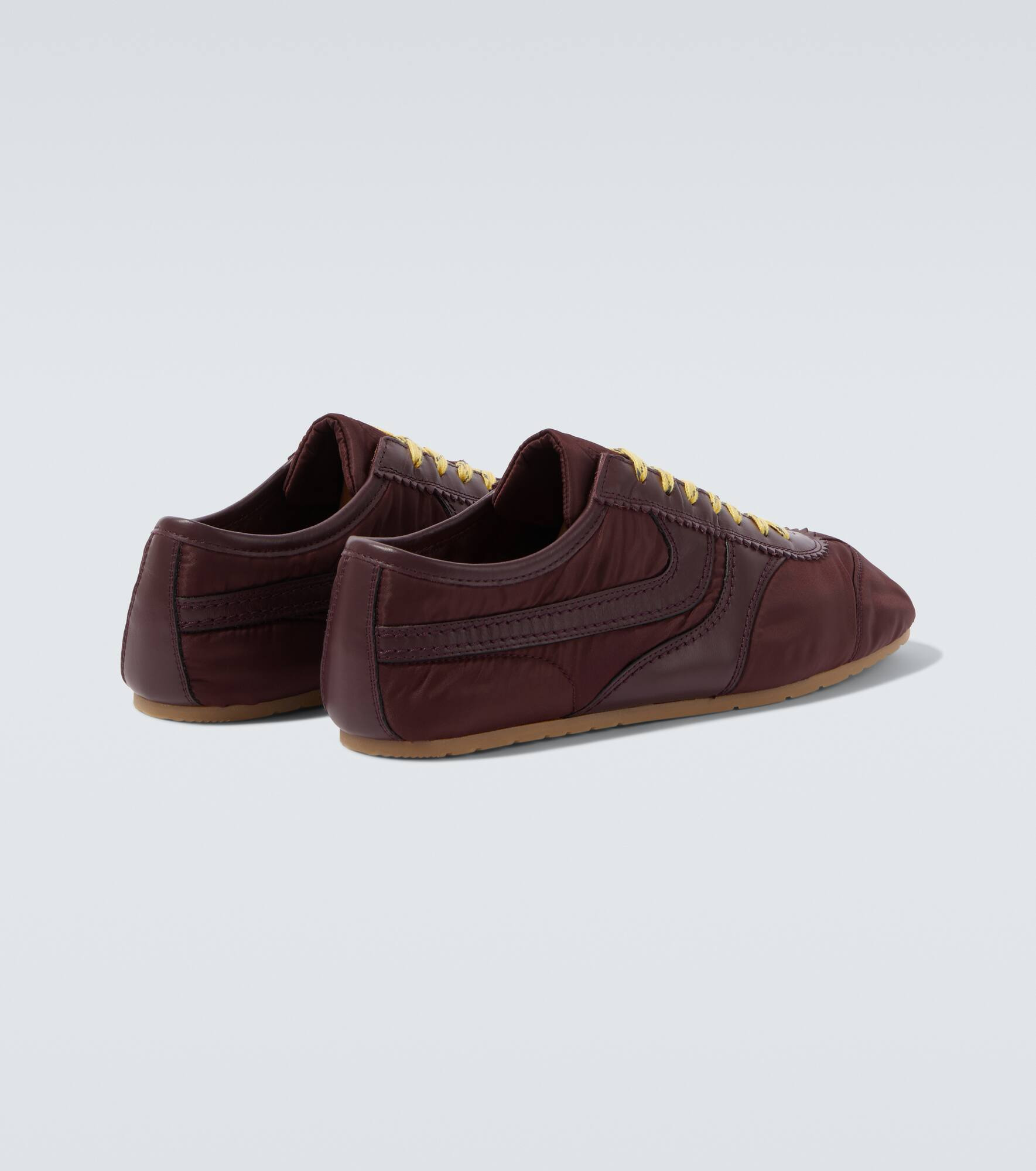 Leather-trimmed sneakers - 6