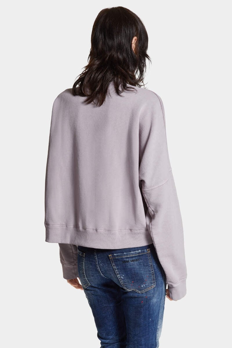 FADE DYED ONION CROPPED SWEATSHIRT - 4