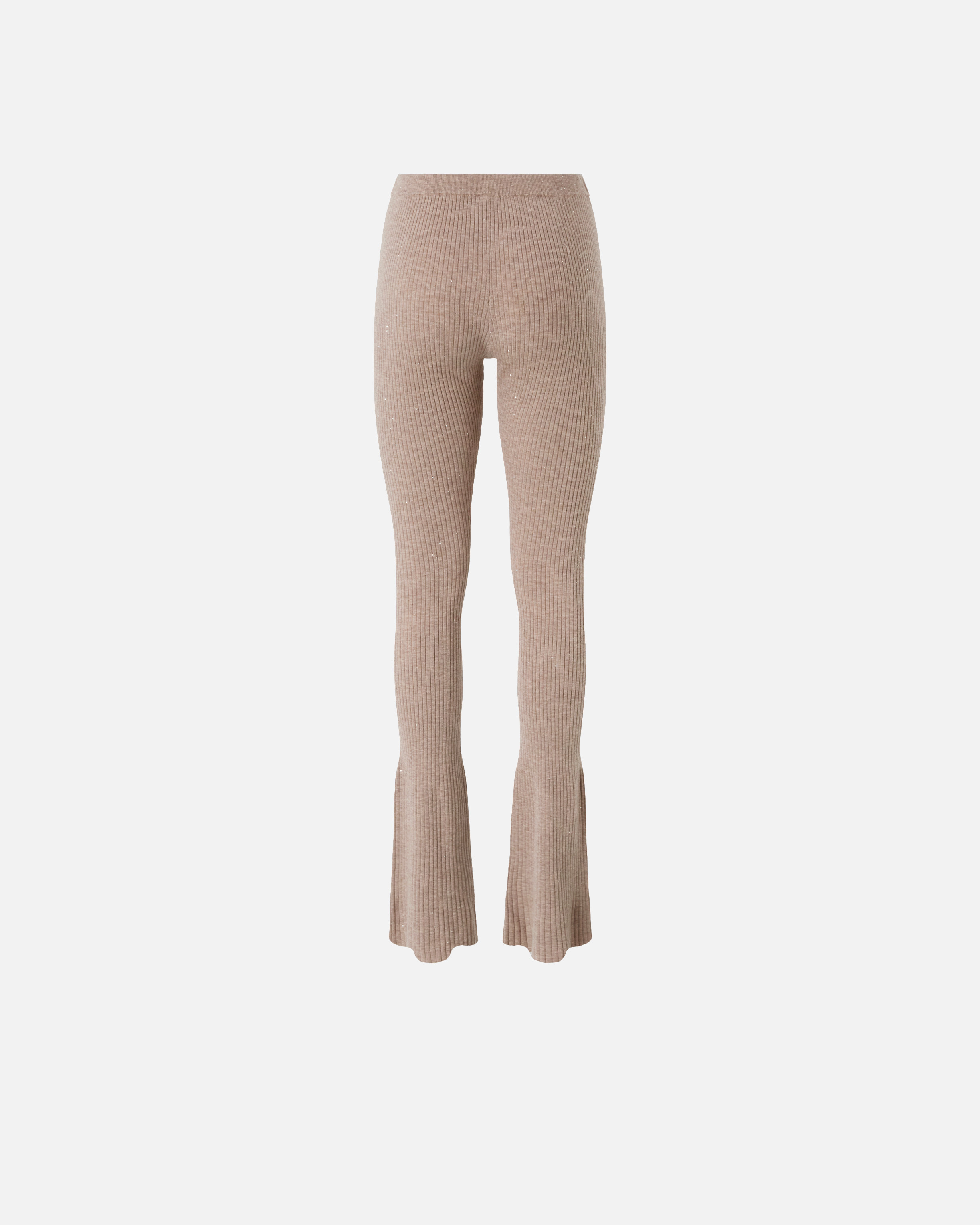 LONG FLARED KNIT TROUSERS - 6