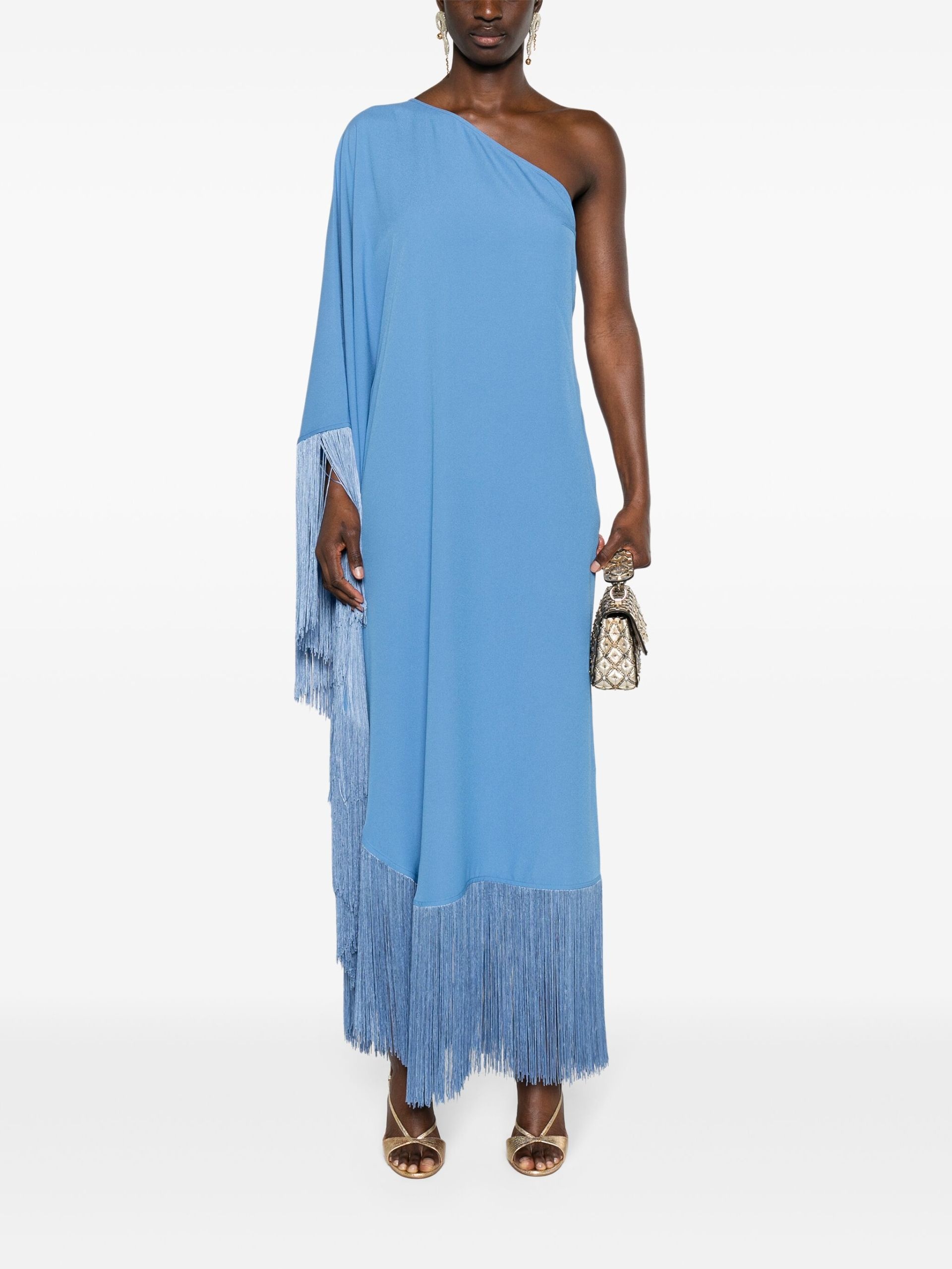 Blue Spritz Fringed Midi Dress - 2